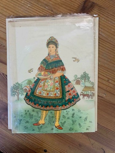 4 Musical Postcards -Hungarian ColorVox 45 - Folk Songs & Costumes - New ,Mint - Picture 5 of 9