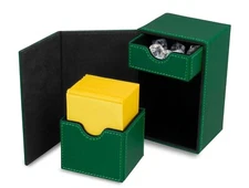 BCW Deck Vault With Removable Dice Tray Green Sealed