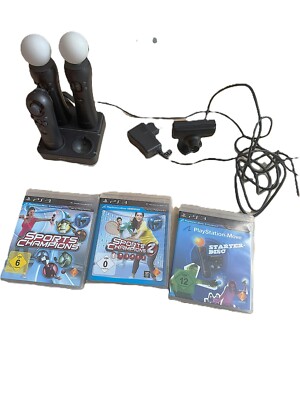PS3 Sports Champions 1&2 mit Move Motion Control Starter Disc und Kamera & mehr,