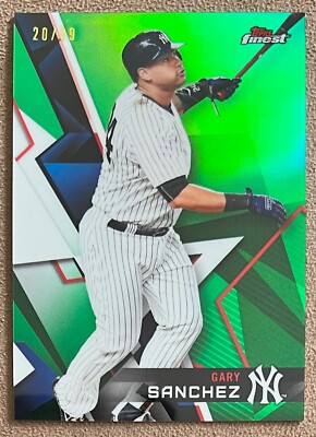 Gary Sanchez 2018 Finest Green Refractor #93 /99 New York Yankees Numbered SP