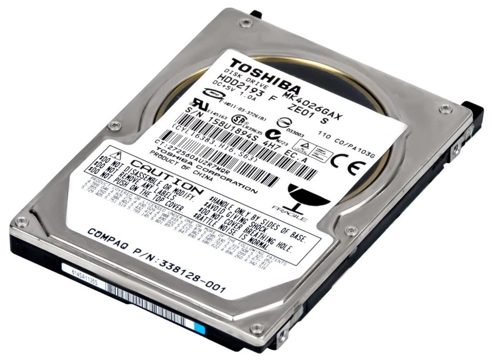 Hard Drive Toshiba MK1016GAP 10GB 4200RPM 1MB Cache PATA ATA IDE 2.5'' Inch - Image 2 of 3