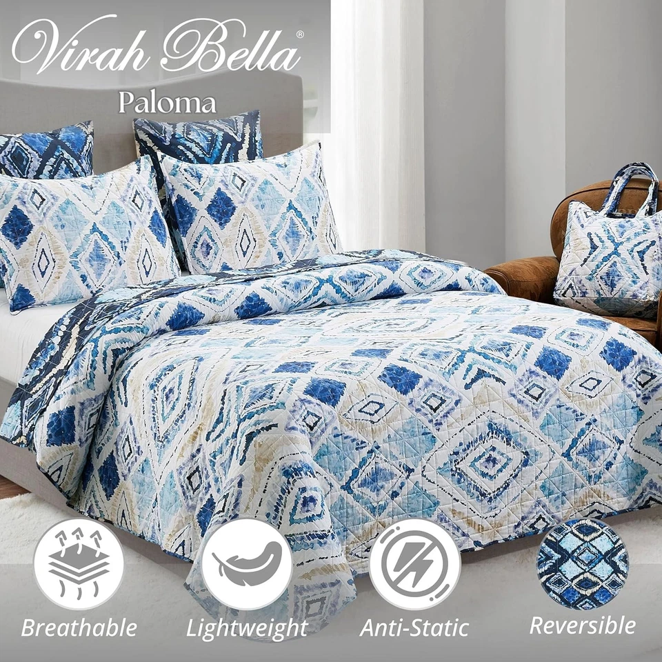 Virah Bella - Full/Queen Rustic Quilt Set with Matching Tote - Cabin Bedding Com - Image 2 of 4