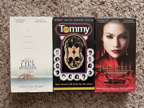 (3) VHS Videos Movies Horror, Mystery, Drama, Suspense TOMMY, THE CELL +