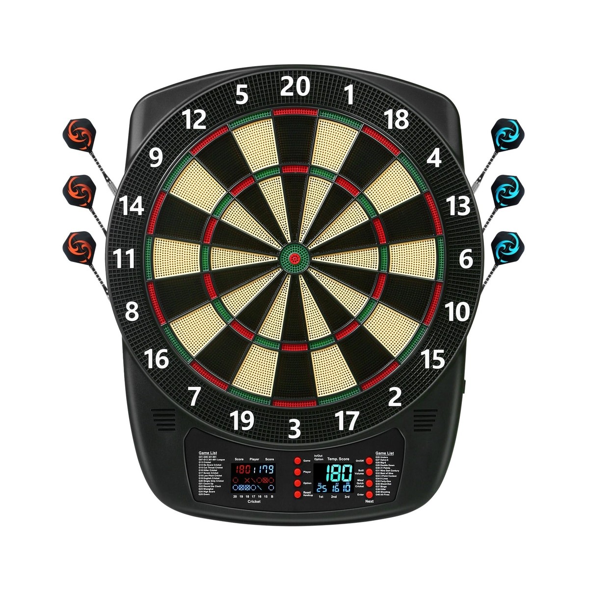 Electronic Dart Board, Soft Tip Dartboard Set 40 Games, 427