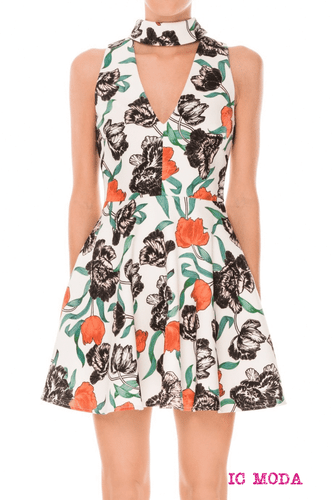 C/Meo Collective Begin Again Dress In Red Peony Size XS UK6 RRP£120