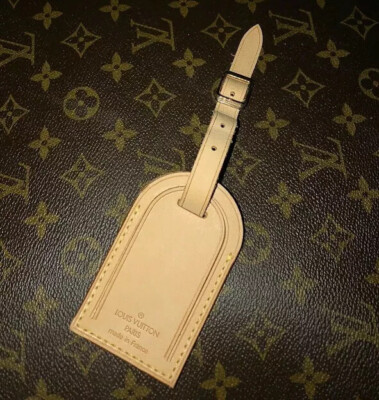 Louis Vuitton ID Name Tag Vachetta Large Goldtone France | eBay