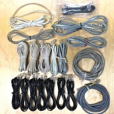 Lot of Telephone Cables 20 RJ11 Assorted Cords Fax Connectors Phone Line Wires