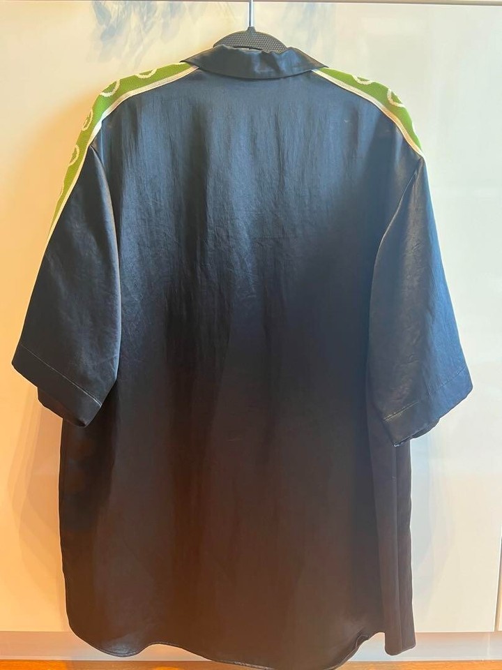Gucci Track Black Red Green Polyamide Short Sleeve Shirt Size 48 Men eBay