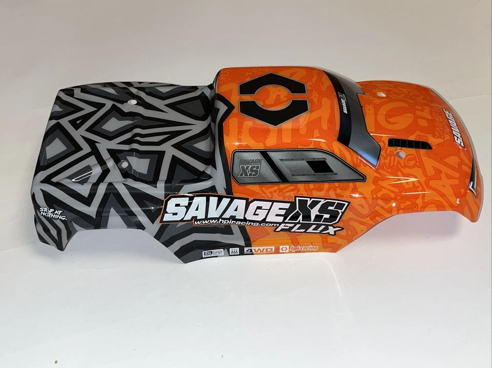 HPI Savage XS Flux -  #160326 – GT-2XS Lackierte Karosserie (Orange/Grau) NEU - Bild 3 von 4