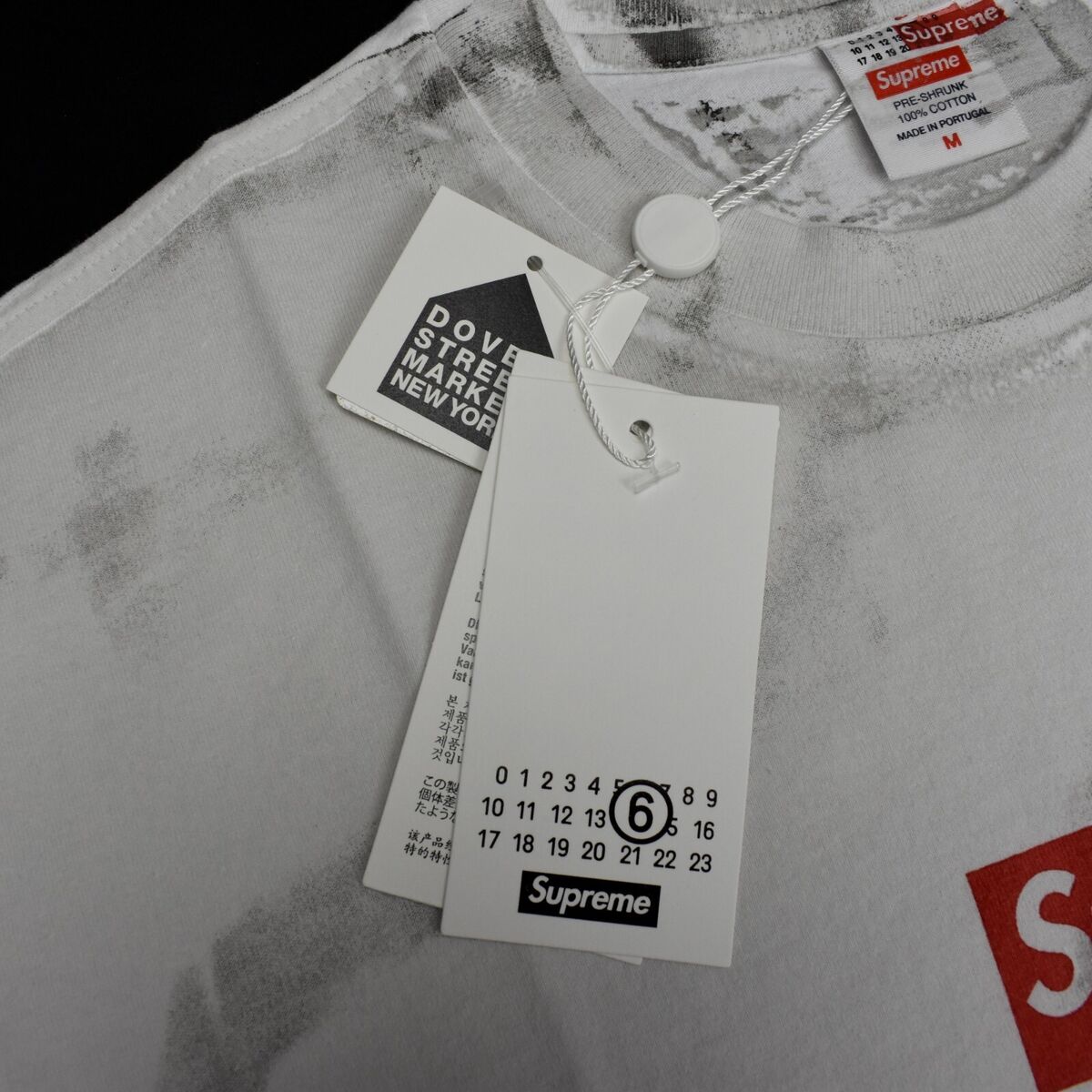 NWT Supreme Maison Margiela MM6 White Red Box Logo T-Shirt NWT Supreme Maison Margiela MM6 White Red Box Logo T-Shirt