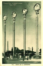 Paris France Porte De La Concorde Exposition Internationale Paris 1937 Postcard