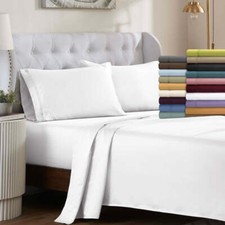 GoLinens 650 Thread Count Egyptian Cotton Solid Deep Pocket Sheet Set