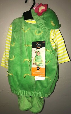 CACTUS baby GIRL NEW NWT HALLOWEEN COSTUME size 0-6 month TOP VEST HAT  SHIRT @@