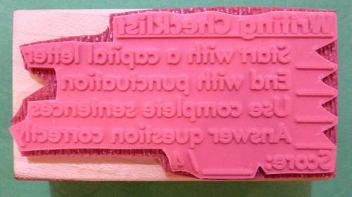 Estampilla de goma de escritura para maestros de lista de verificación/puntuación de escritura temprana - Imagen 2 de 2