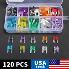Mini Car Fuse Assortment Assorted Kit Blade Set Auto 120Pcs Truck Automotive