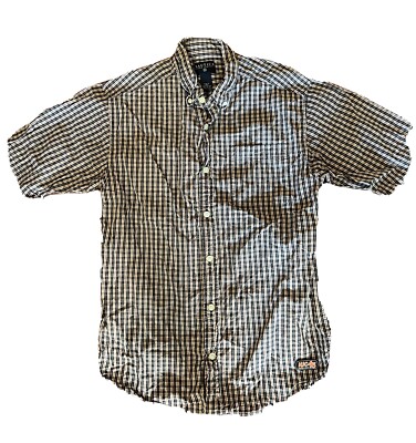 Nautica Jeans Co 45 Shirt Boys  L 16-18 SS Button Dwn Button Collar Vintage SALE