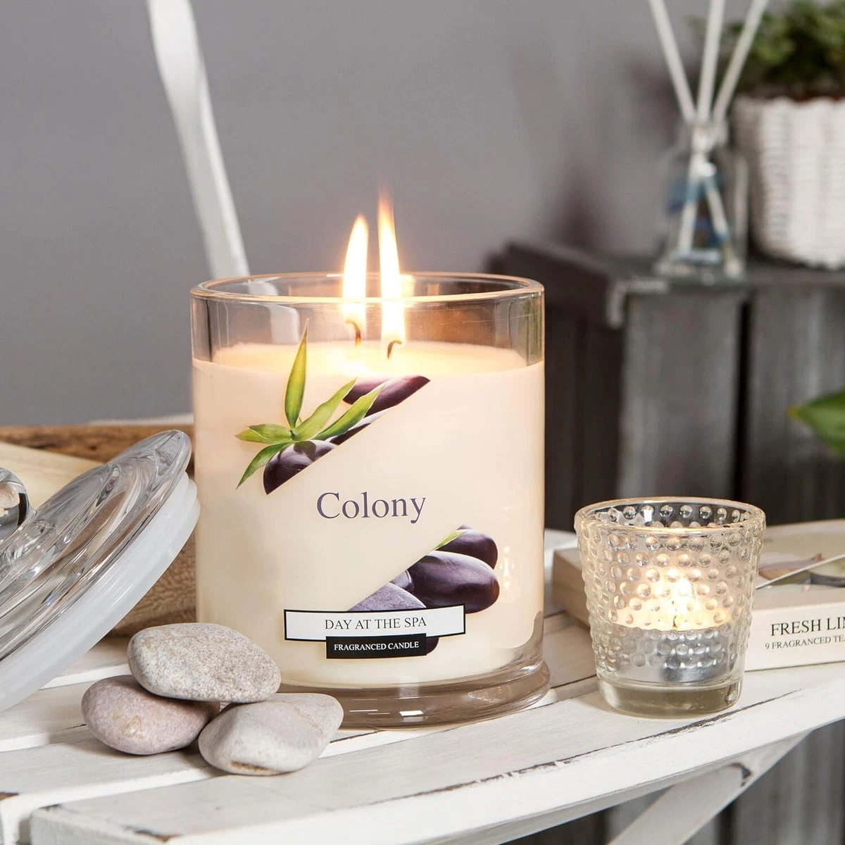 Wax Lyrical Colony Glass Jar Candle Large Day at The Spa 84 Hours