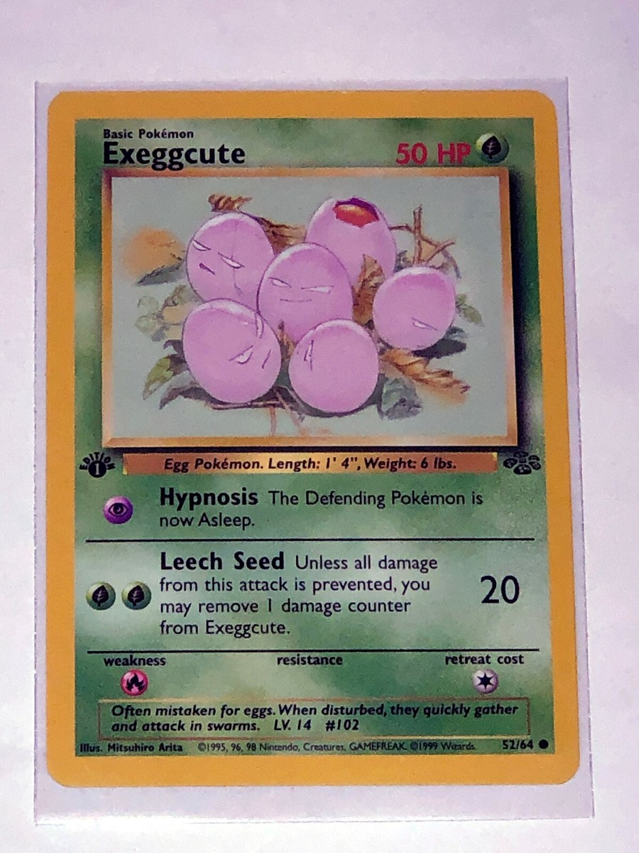 Exeggcute #52/64 1st Edition Jungle Common Pokemon Card 1999 WOTC
