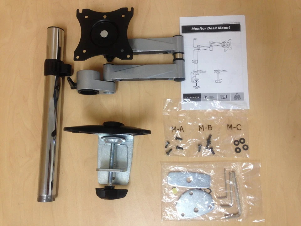 20% OFF! LDT11-C012 Aluminum LCD VESA Desk Mounts for 13''-27'' Monitors,1-Arm - Image 3 of 4