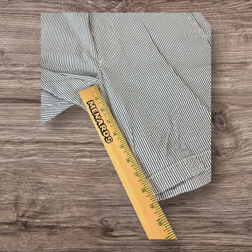 J Crew Shorts Mens 33 Chino Seersucker 9" Blue striped (66) - Picture 4 of 9