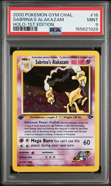 Sabrina's Alakazam 16 Holo-1st Edition - Gym Challenge Pokemon 2000