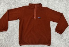 Patagonia Fleece Pullover Youth 12 Large Orange Snap-T Kids