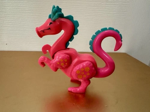 Fisher-Price Little People Pink Dragon w/ Ears Vintage Toy Castle Figure GREAT