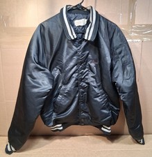 Vintage General Motors UAW Black Bomber Jacket Auto Detroit USA