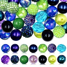 50Pcs Chunky Bubblegum Beads, 20mm Chunky Bubble Gum Beads for DIY Beadable P...