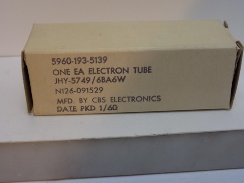 Tube électronique GE 5749W (6BA6W) NOS NIB - Neuf Ancien Stock USA - Pour Radio/ampli