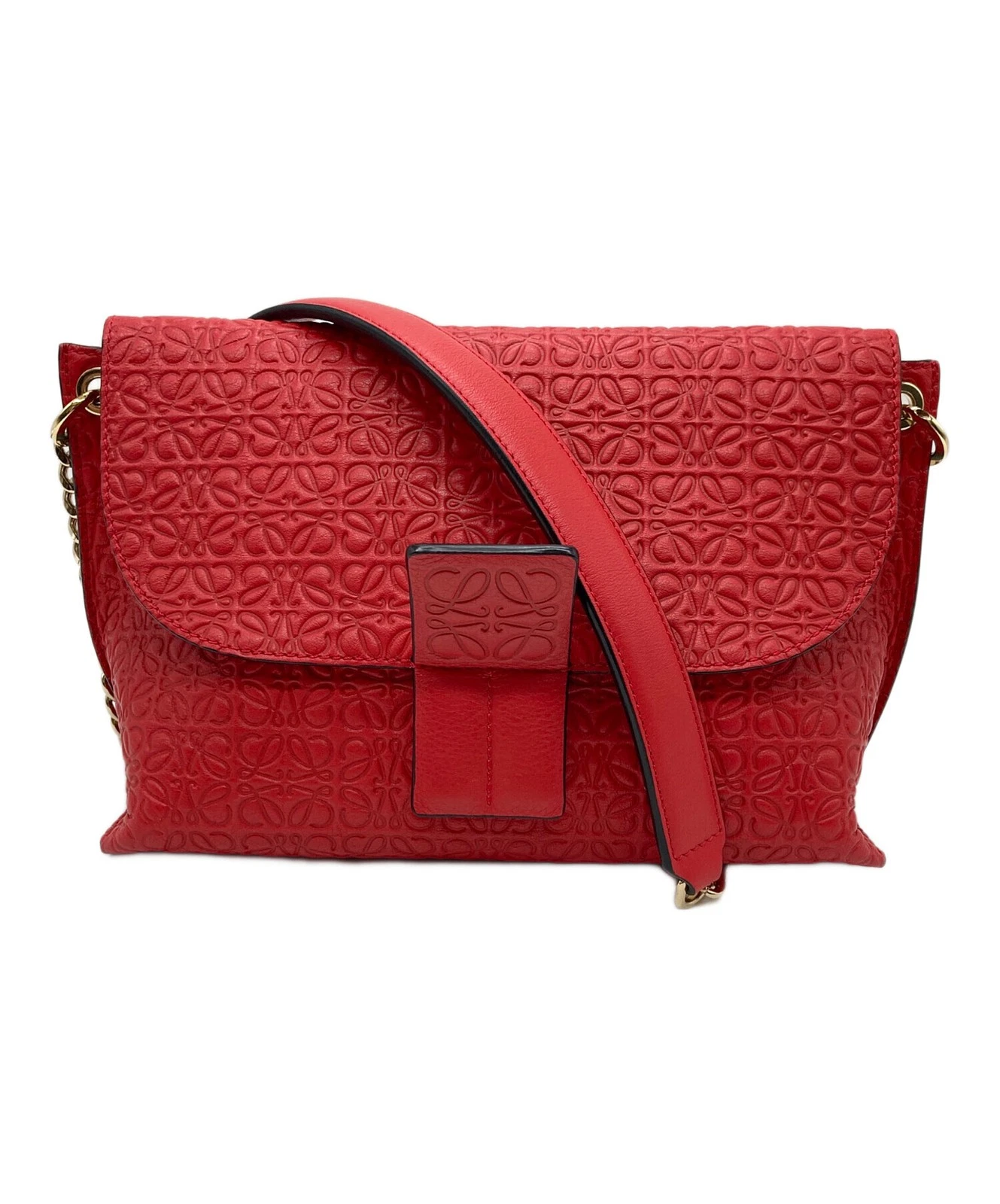 Loewe — Loewe Avenue Shoulder Bag Red #TFB4267