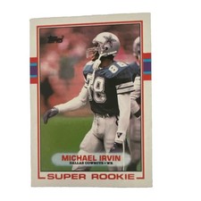 Topps 1989 Michael Irvin Rookie Base Set #383 Dallas Cowboys Football Card. rookie card picture
