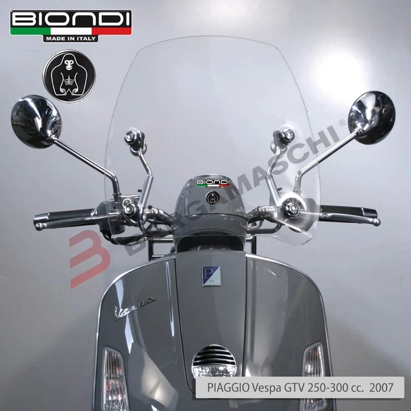 CUPOLINO PARABREZZA VINTAGE PER SCOOTER PIAGGIO VESPA BIONDI GTS GTV 300 2017> - Immagine 4 di 4