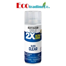 Rust-Oleum American Accents 2X Ultra Cover Spray Paint, Gloss Clear, 12oz