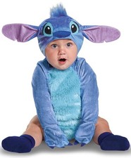 Disney Stitch Baby Costume 6 12 Months Blue Plush One Piece