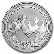 2025 Niue 1 oz Silver $2 Star Wars: Princess Leia Bullion Coin