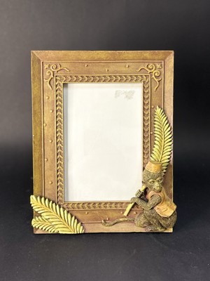 VTG Tropical Palm Tree Monkey Photo Frame 4x6 Whimsical Jungle Decor