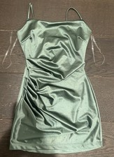 Windsor Green Satin Ruched Dress Women’s Size: XS