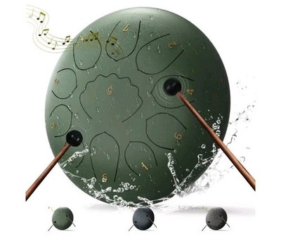 8 Inch Steel Tongue Drum 11 Notes Handpan Drum for Meditation, Yoga, Relaxation 