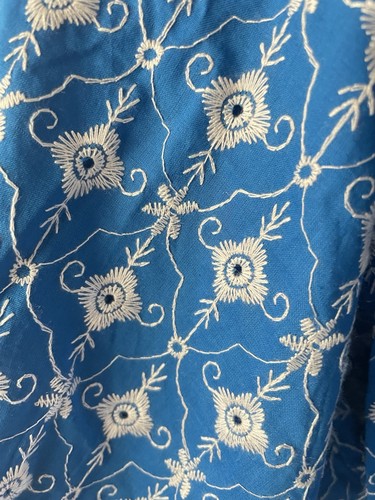 Rhode X Target Womens 2XL Blue embroidered Eyelets puff sleeve Babydoll Dress - Picture 6 of 15