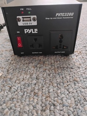 Pyle PVTC320U Step Up/Down Voltage Converter 110/220V USB 2-Outlets US Plug