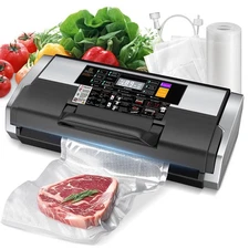 95KPa Vacuum Sealer, Commercial Fully Automatic Food Sealer - 10-in-1 System ...