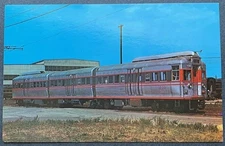 CHICAGO RAPID TRANSIT 5001 THREE COMPARTMENT CAR 1964 CHROME COLOR POSTCARD NEW