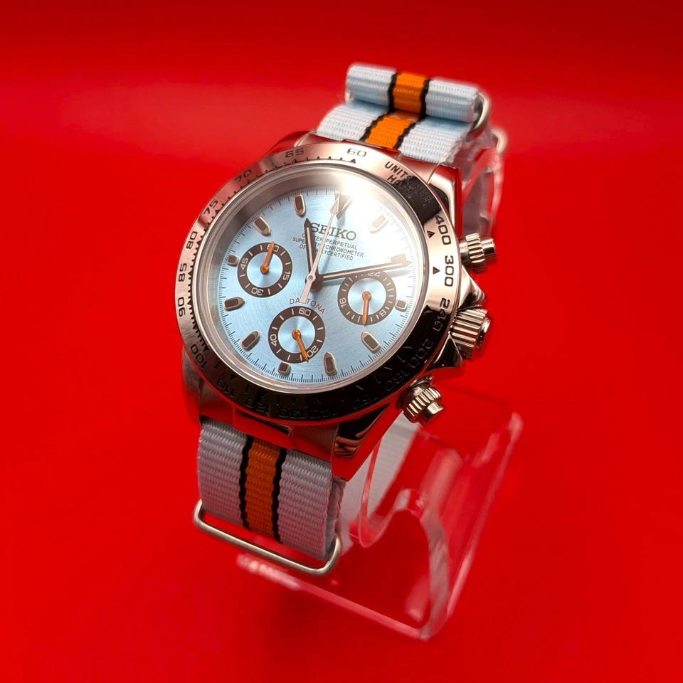 Blue Dial & Silver Tachymeter Bezel | GR Colorway | Seiko VK63 Movement - Image 2 of 4