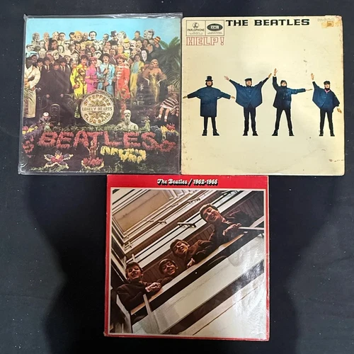The Beatles 3 x Vinyl Record LP Job Lot Sgt. Peppers Help! 1962-66