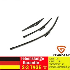 Scheibenwischer + Heckwischer Set Passt für OPEL CORSA D E 2006-2014 Gummi ABS