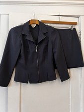 XOXO Juniors Size 11 Skirt Suit Zip Front Jacket 90s Vintage Y2K Blue