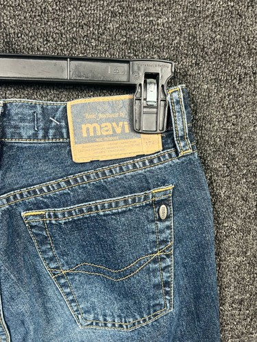 Jeans denim bootcut MAVI stile Kate 174 donna 25x30 bottoni mosca vita bassa blu - Foto 5 di 13