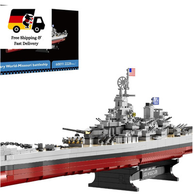 JMBricklayer Schlachtschiff-Bausatz 60011 Missouri Kriegsschiff Mod