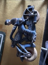 Antique 1930's Champion Cast Iron Police Motorcycle Toy HUBLEY